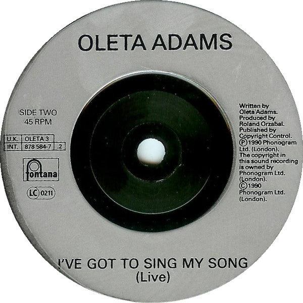 Oleta Adams - Get Here - Used Vinyl Record 7" image 4