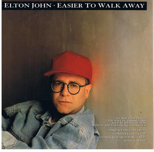 Elton John - Easier To Walk Away - Used Vinyl Record 7" image 1