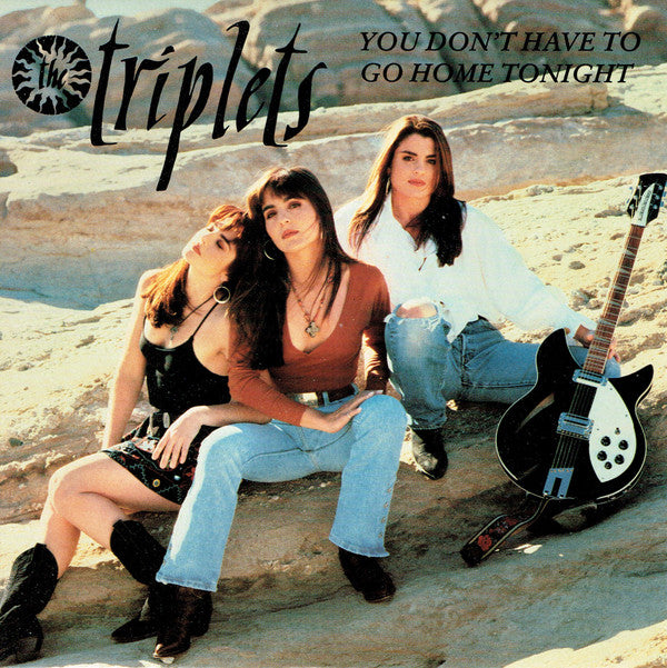 Triplets - You Don't Have To Go Home Tonight - Used Vinyl Record 7" image 5