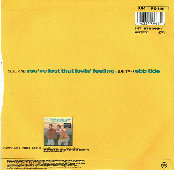 Righteous Brothers - You've Lost That Lovin' Feeling / Ebb Tide - Use image 2