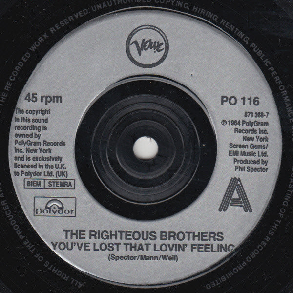 Righteous Brothers - You've Lost That Lovin' Feeling / Ebb Tide - Use image 3