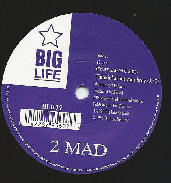 2-Mad - Thinkin' About Your Body - Used Vinyl Record 7" image 3