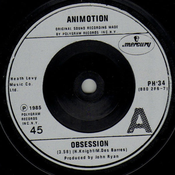 Animotion - Obsession - Used Vinyl Record 7" image 7
