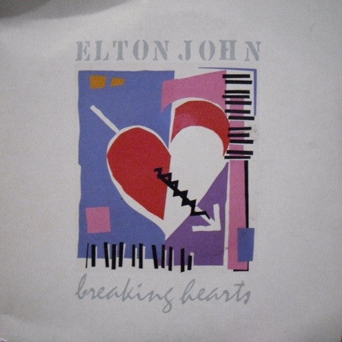 Elton John - Breaking Hearts - Used Vinyl Record 7" image 5