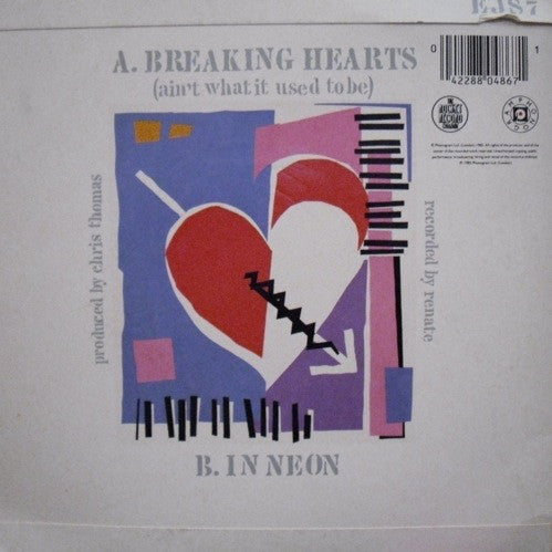 Elton John - Breaking Hearts - Used Vinyl Record 7" image 6