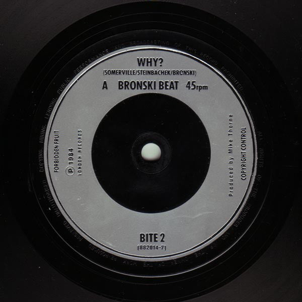 Bronski Beat - Why? - Used Vinyl Record 7" image 3