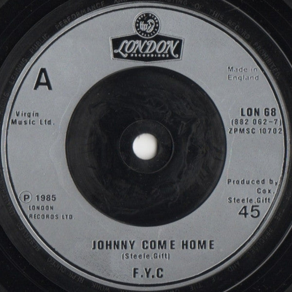 Fine Young Cannibals - Johnny Come Home - Used Vinyl Record 7" image 3