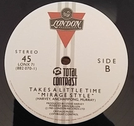 Total Contrast - Takes A Little Time - Used Vinyl Record 12" image 8