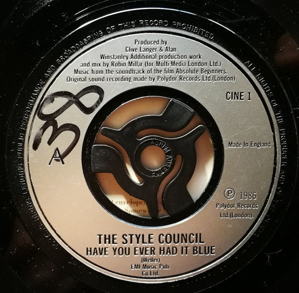 Style Council - Have You Ever Had It Blue - Used Vinyl Record 7" image 3