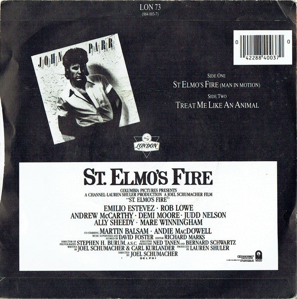 John Parr - St. Elmo's Fire (Man In Motion) - Used Vinyl Record 7" image 6