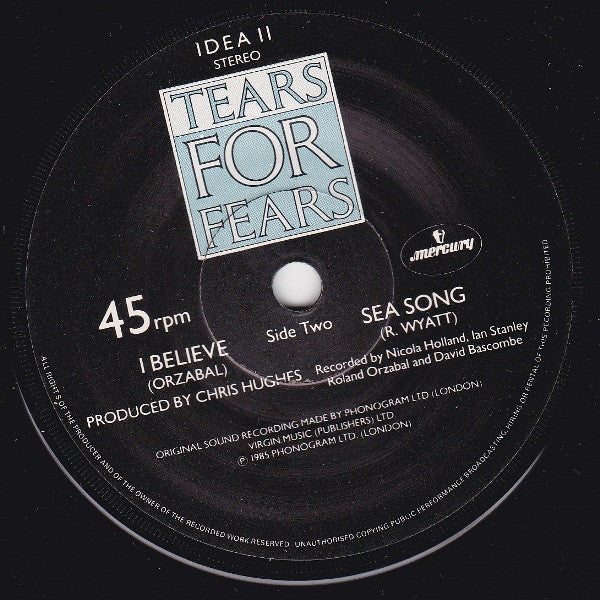Tears For Fears - I Believe (A Soulful Re-Recording) - Used Vinyl Rec image 4