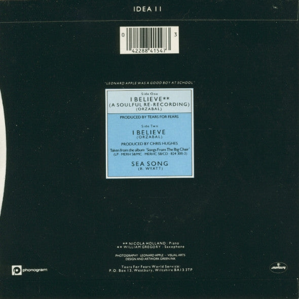 Tears For Fears - I Believe (A Soulful Re-Recording) - Used Vinyl Rec image 6