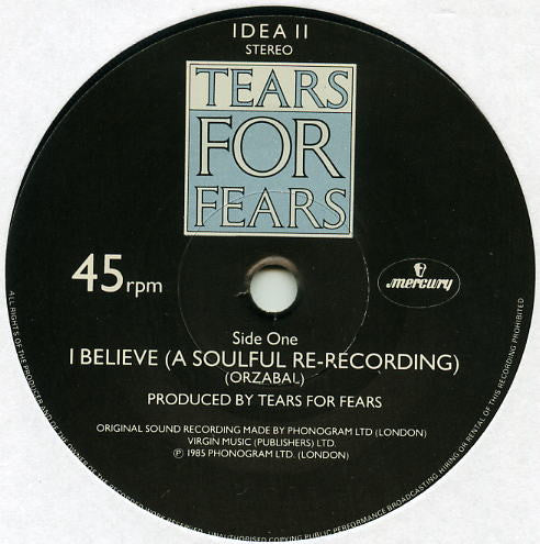 Tears For Fears - I Believe (A Soulful Re-Recording) - Used Vinyl Rec image 7
