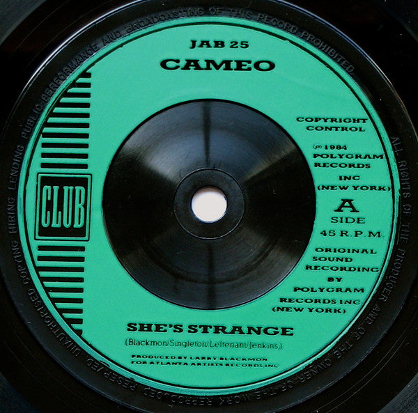 Cameo - She's Strange - Used Vinyl Record 7" image 7