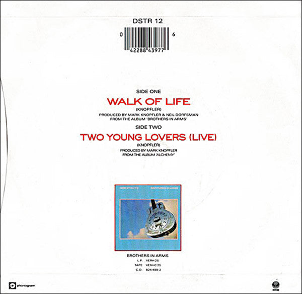 Dire Straits - Walk Of Life - Used Vinyl Record 7" image 2