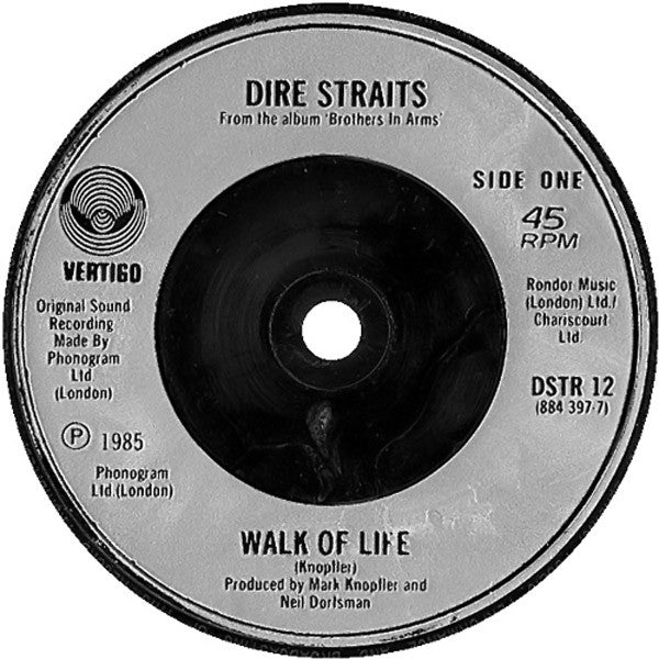 Dire Straits - Walk Of Life - Used Vinyl Record 7" image 3