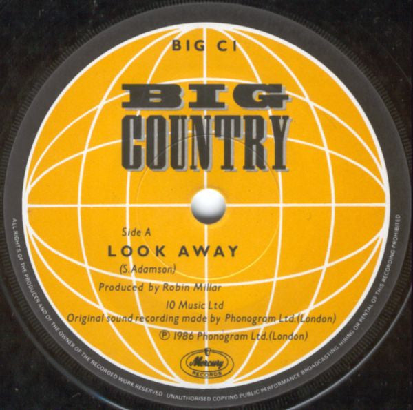 Big Country - Look Away - Used Vinyl Record 7" image 7