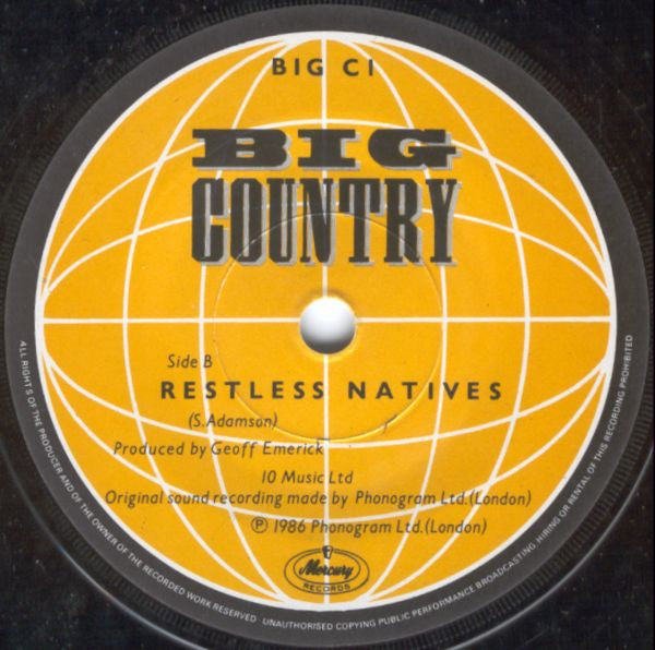 Big Country - Look Away - Used Vinyl Record 7" image 8