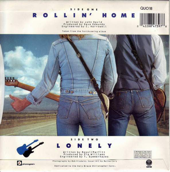 Status Quo - Rollin' Home - Used Vinyl Record 7" image 2