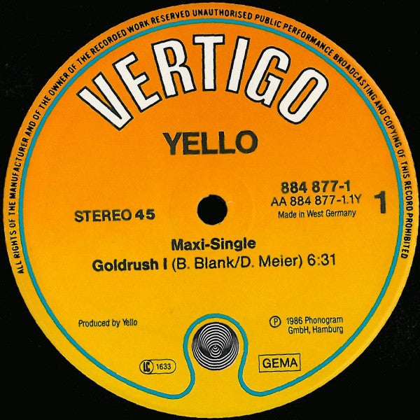 Yello - Goldrush - Used Vinyl Record 12" image 3