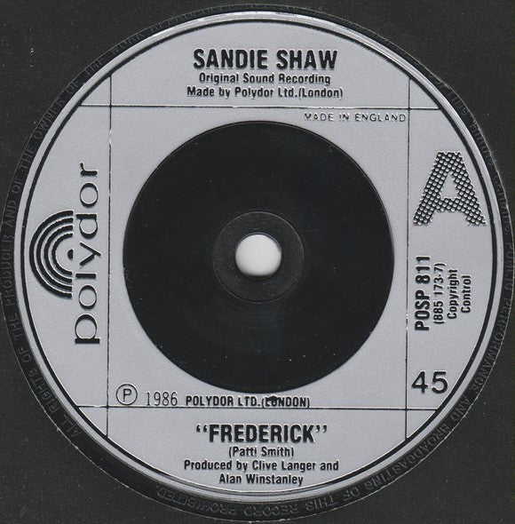 Sandie Shaw - Frederick - Used Vinyl Record 7" image 3