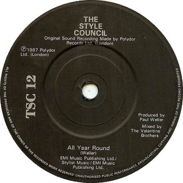 Style Council - It Didn't Matter - Used Vinyl Record 7" image 2