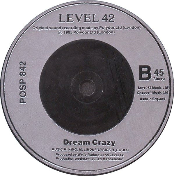 Level 42 - Running In The Family - Used Vinyl Record 7" image 4