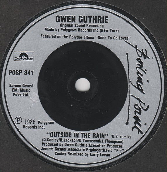 Gwen Guthrie - Good To Go Lover c/w Outside In The Rain - Used Vinyl R image 8