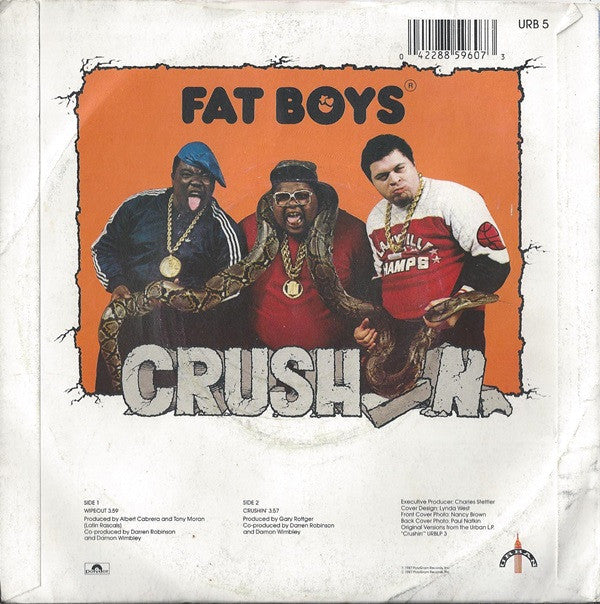 Fat Boys - Wipeout! - Used Vinyl Record 7" image 2