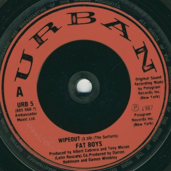 Fat Boys - Wipeout! - Used Vinyl Record 7" image 8