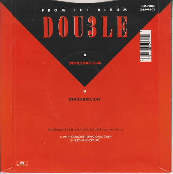 Double - Devils Ball - Used Vinyl Record 7" image 2