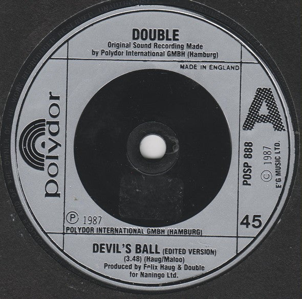Double - Devils Ball - Used Vinyl Record 7" image 3