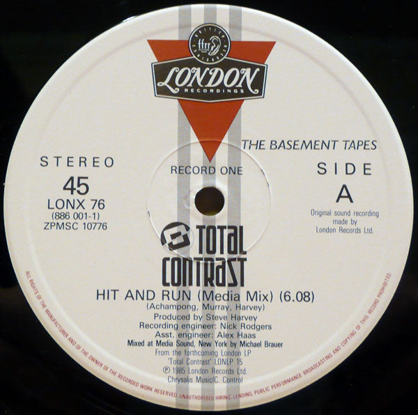 Total Contrast - Hit And Run - Used Vinyl Record 12" image 5
