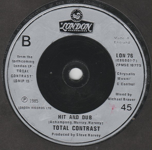 Total Contrast - Hit And Run - Used Vinyl Record 7" image 4