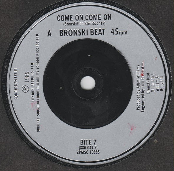 Bronski Beat - C'Mon! C'Mon! - Used Vinyl Record 7" image 7