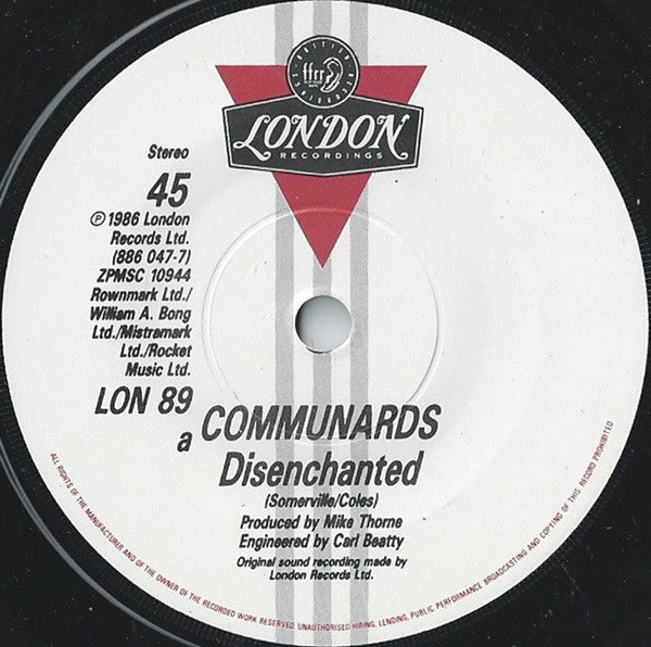 Communards - Disenchanted - Used Vinyl Record 7" image 3