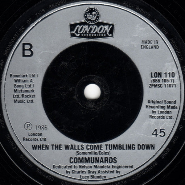 Communards - So Cold The Night - Used Vinyl Record 7" image 8