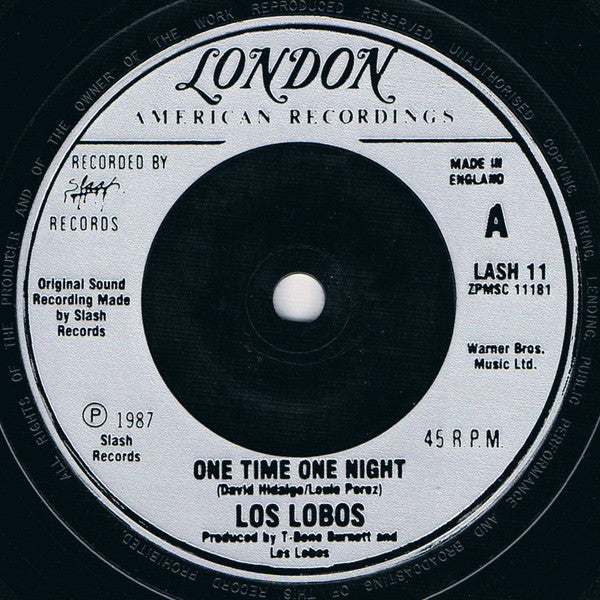Los Lobos - One Time One Night - Used Vinyl Record 7" image 7