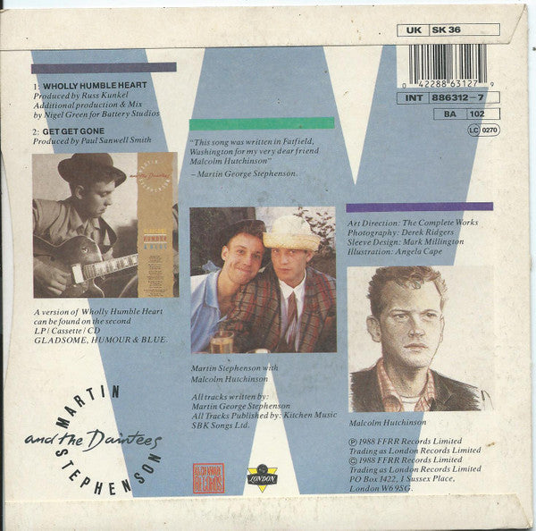 Martin Stephenson An - Wholly Humble Heart - Used Vinyl Record 7" image 6