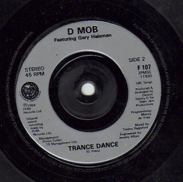 D Mob - It Is Time To Get Funky - Used Vinyl Record 7" image 8