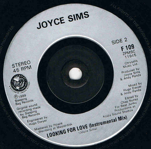 Joyce Sims - Looking For A Love - Used Vinyl Record 7" image 8
