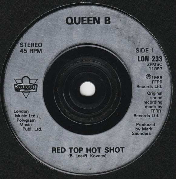 Queen B - Red Top Hot Shot - Used Vinyl Record 7" image 3