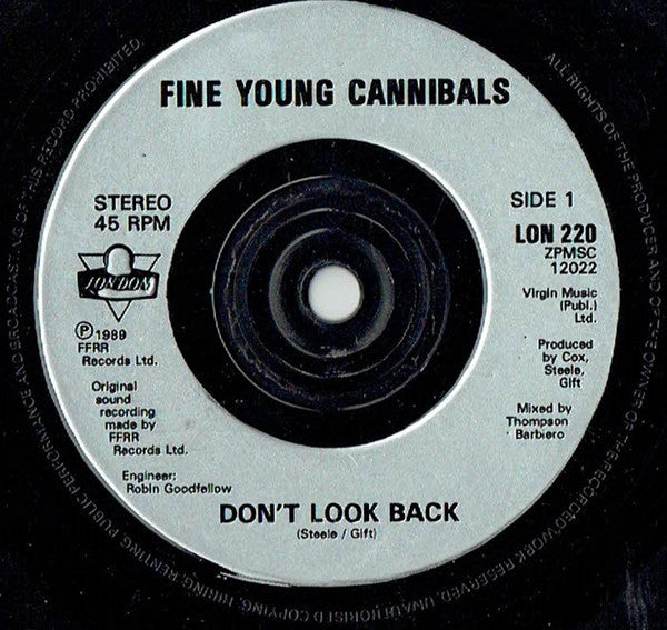 Fine Young Cannibals - Don't Look Back - Used Vinyl Record 7" image 7