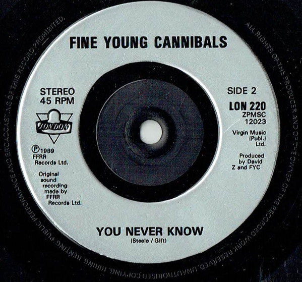 Fine Young Cannibals - Don't Look Back - Used Vinyl Record 7" image 8