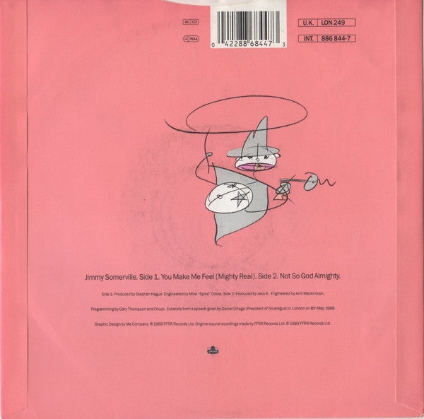 Jimmy Somerville - Mighty Real - Used Vinyl Record 7" image 2