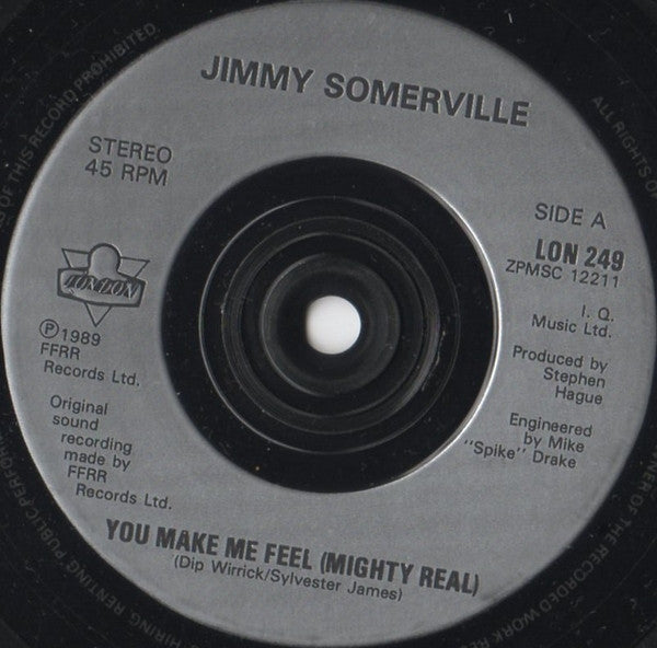 Jimmy Somerville - Mighty Real - Used Vinyl Record 7" image 3