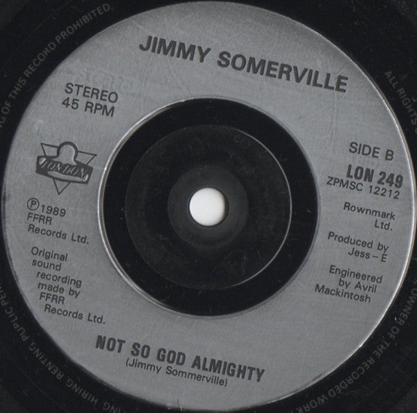 Jimmy Somerville - Mighty Real - Used Vinyl Record 7" image 4