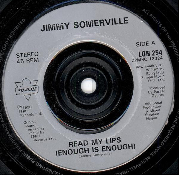 Jimmy Somerville - Read My Lips - Used Vinyl Record 7" image 3