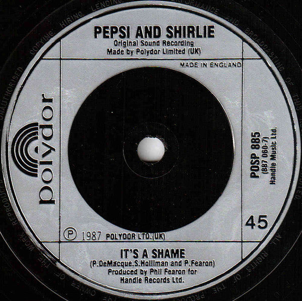Pepsi & Shirlie - Can't Give Me Love - Used Vinyl Record 7" image 4