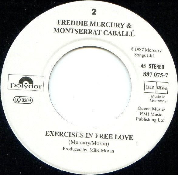 Freddie Mercury - Barcelona - Used Vinyl Record 7" image 4